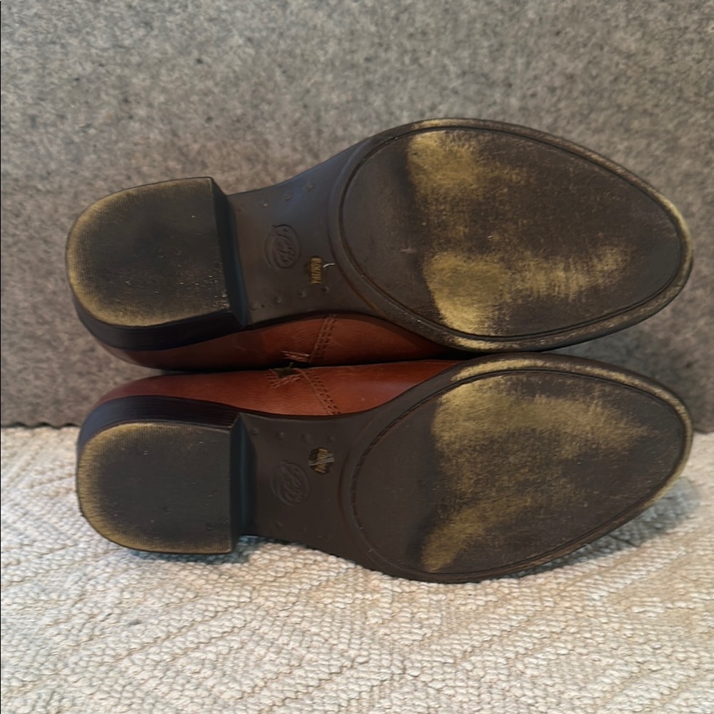 Lucky Brand size 8.5 Basel Toffee Brown Leather Ankle Booties - Picture 8 of 16